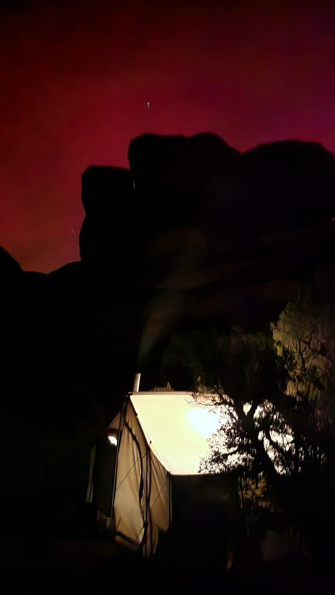 The northern lights over Needles Outpost